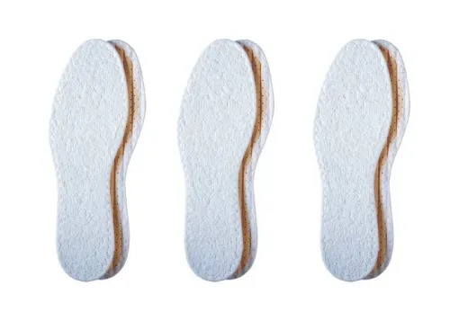 three cotton shoe insoles